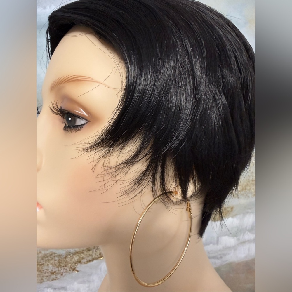HAIR, Pixie Center Part Straight Jet Black